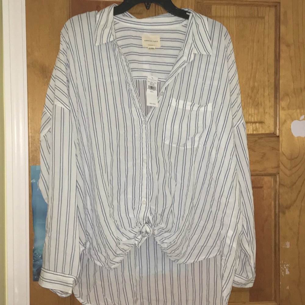 AEO Stripped Blouse